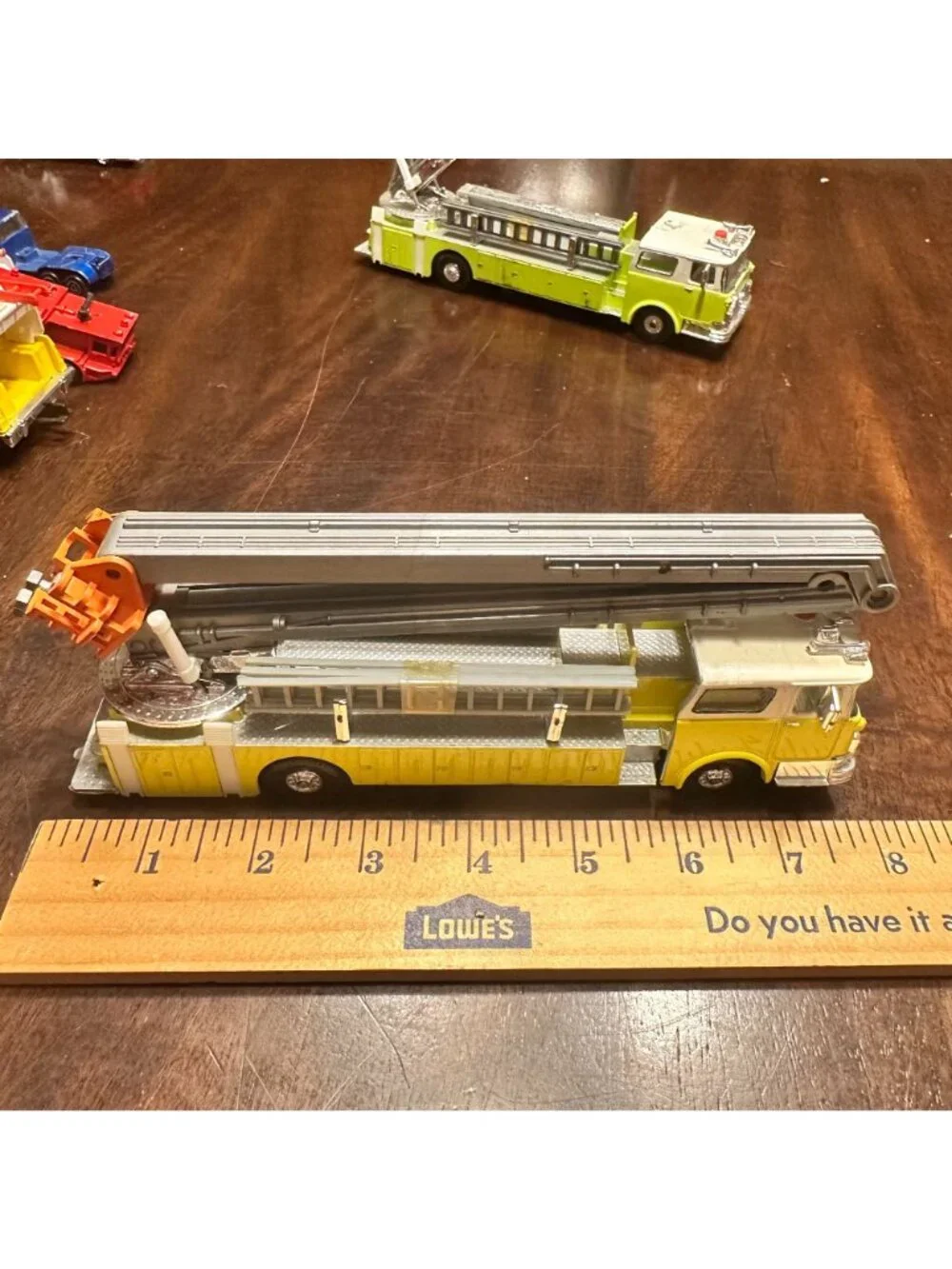 Two Playart GATA Die Cast Fire Engines Green & Yellow
